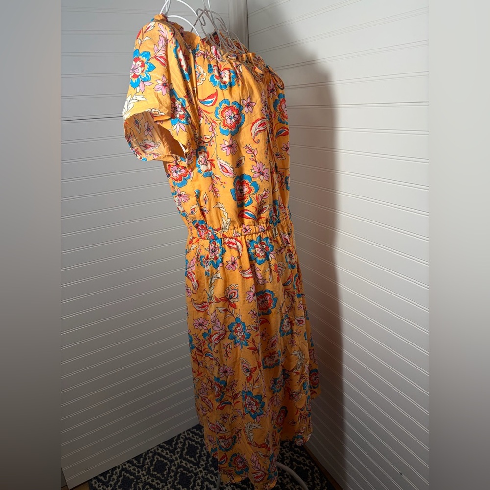 Talbots Smocked Fit & Flare Dress - Picture 4 of 8